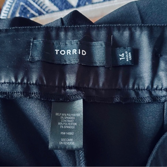 Torrid Black Culotte Pant Cropped Wide-Leg Stretch Pockets Women's Size 14 - Picture 7 of 7